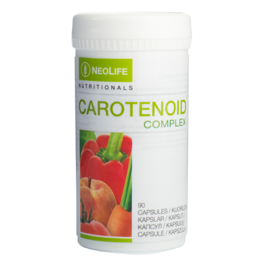 Suteikia stiprių karotenoidinių medžiagų iš sveikų produktų. Suteikia natūralių maistinių medžiagų iš vaisių ir daržovių mišinio.